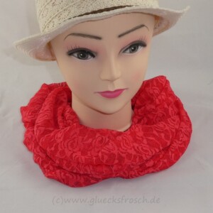 roter Schlauchschal, sommerlich