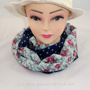 Dirndlschal blau grau