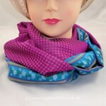 Schlauchschal Edelweiß pink blau