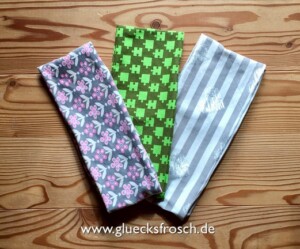3 Stirnbänder Glücksfrosch