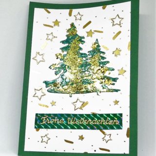 grüne Weihnachtskarte baum 1