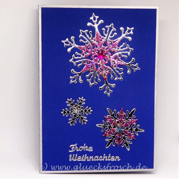 Weihnachtskarte blau 2