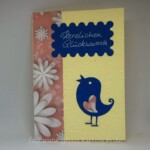karte blauer vogel