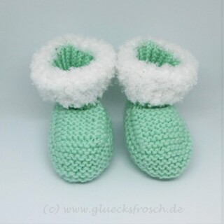 Babyschuh, pastellgrün weiß