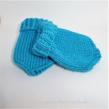 P1060557 (Wasserzeichen) Babyhandschuhe, türkis, superweich
