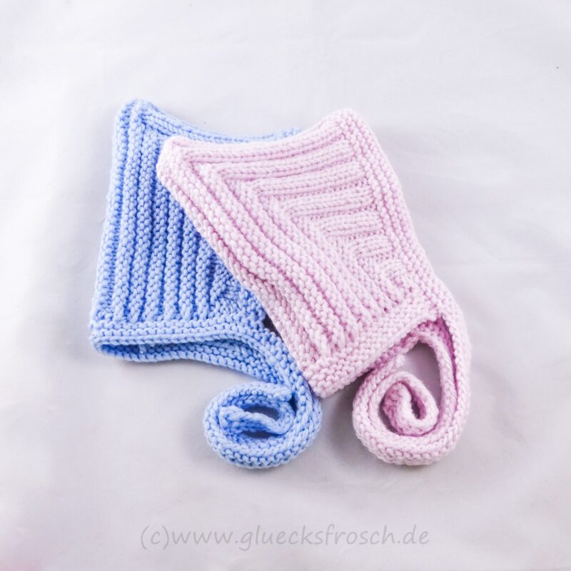 Zwergenmütze in zartem rosa für ein ca. 3 Monate altes Baby