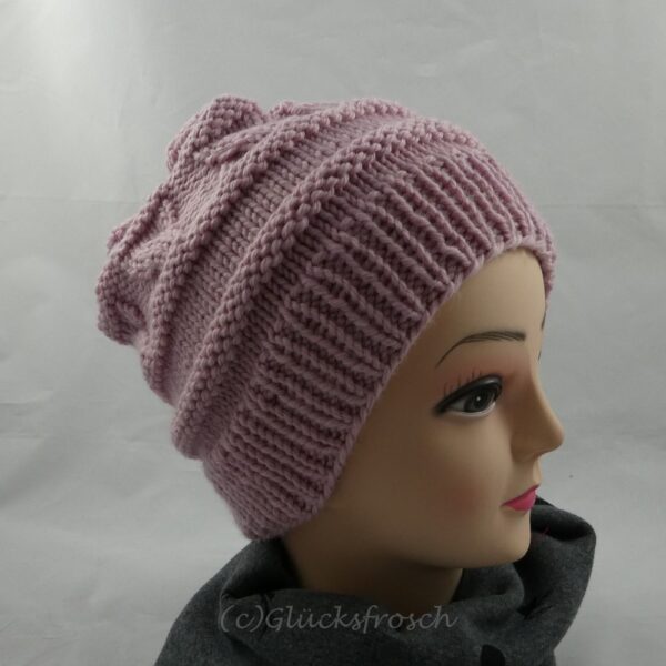 Mütze, Beanie in rosa
