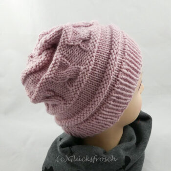 Mütze, Beanie in rosa