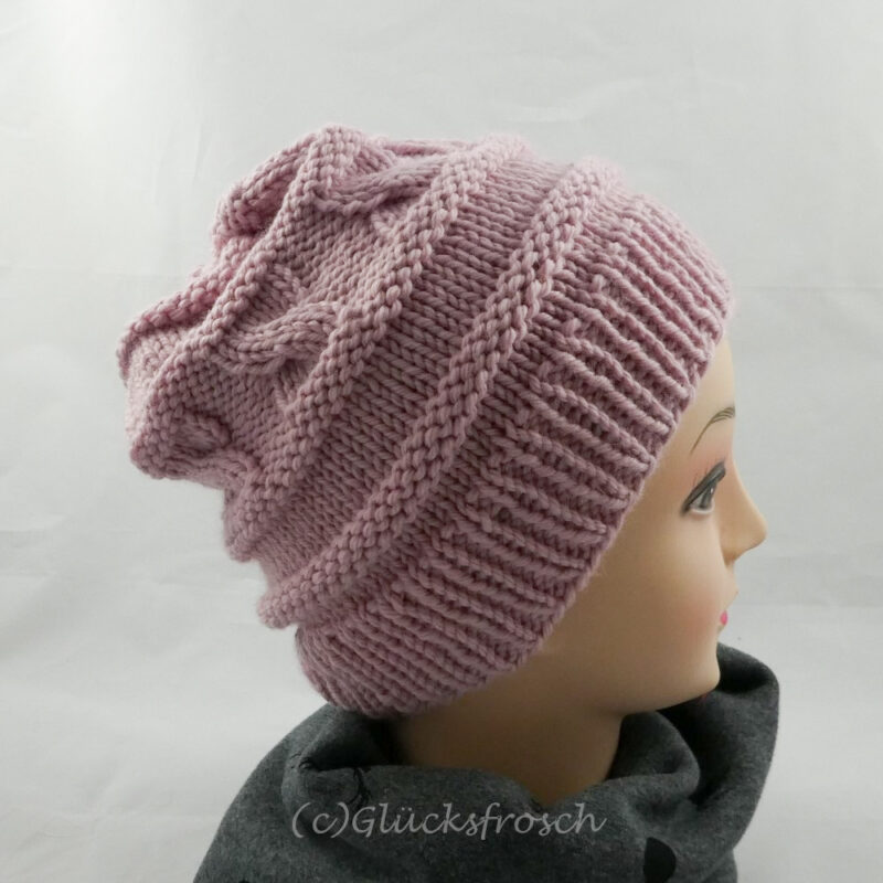 Mütze, Beanie in rosa