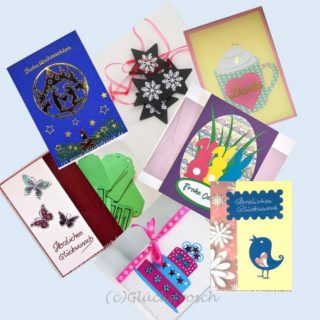 Glückwunschkarten, Weihnachtskarten, Geschenkanhänger