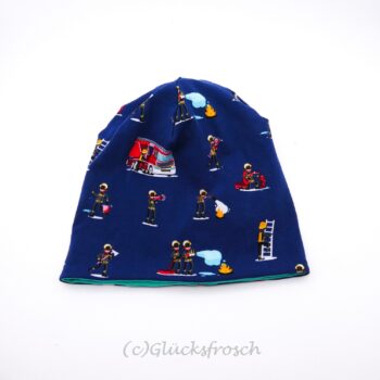 Beanie Feuerwehr, blau, 50 cm glücksfrosch (1) (Kopie) Beanie Feuerwehr dunkelblau