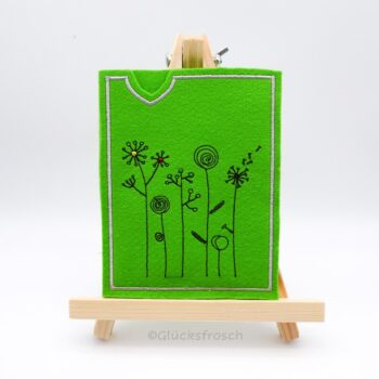 Impfausweis grün mit blumen Impfpass grün skandinavische Blumen