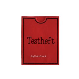 Rote Testhefthülle