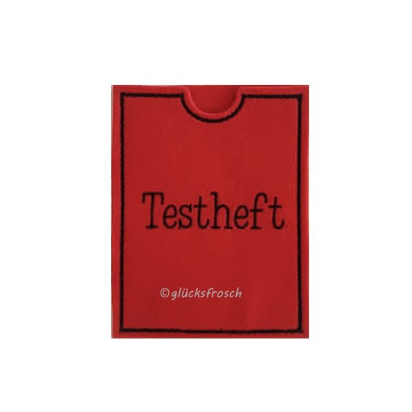 Rote Testhefthülle
