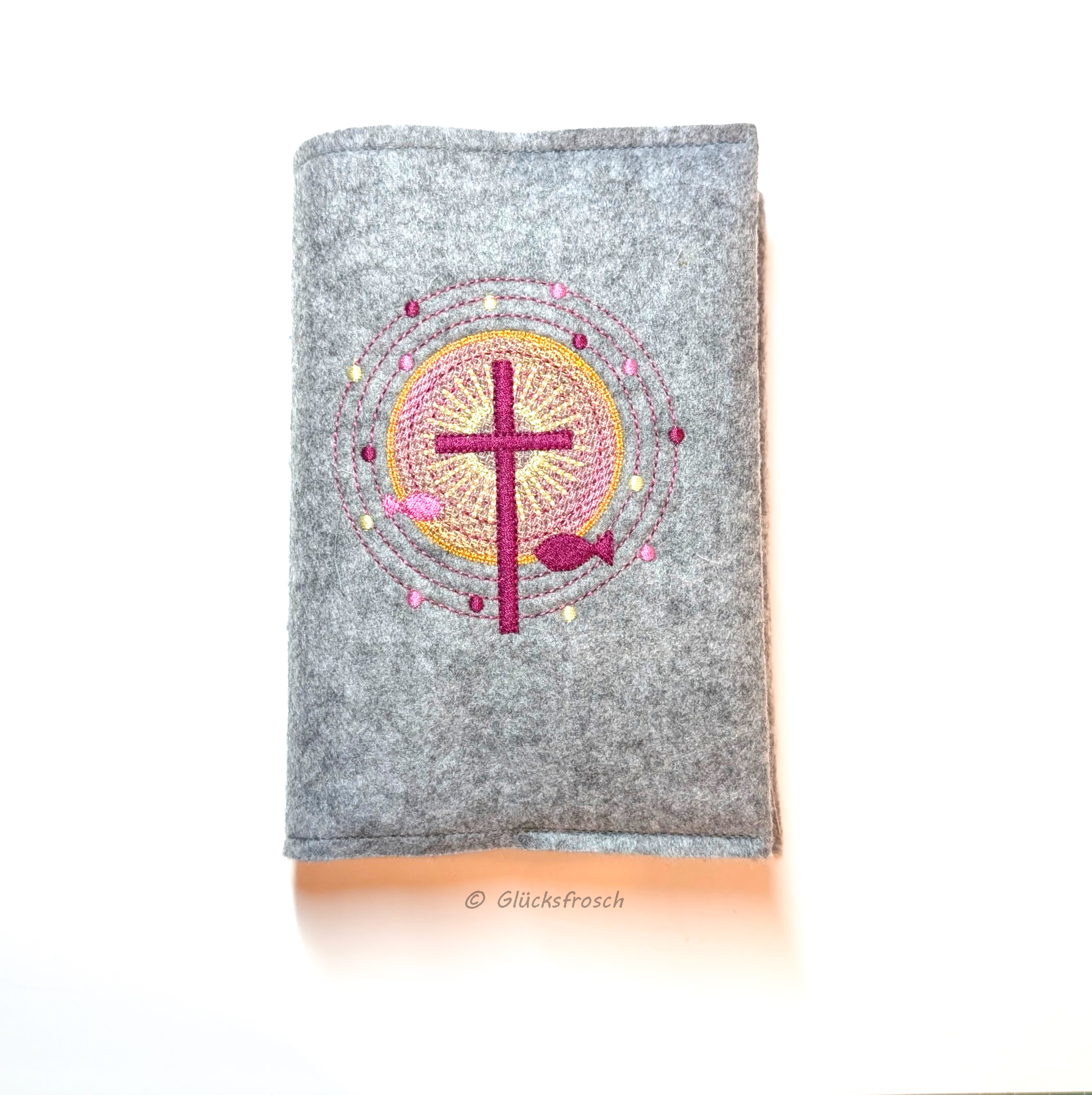 Gotteslobhülle grau, weinrot, gelb