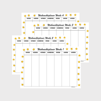 Weihnachtsplaner Tittelbild Weihnachtsplaner PDF zum Ausdrucken - 4 Wochen