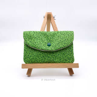 Beautybag, Kosmetiktasche für Kleinkram, Briefumschlag, aus grünem Dirndlstoff