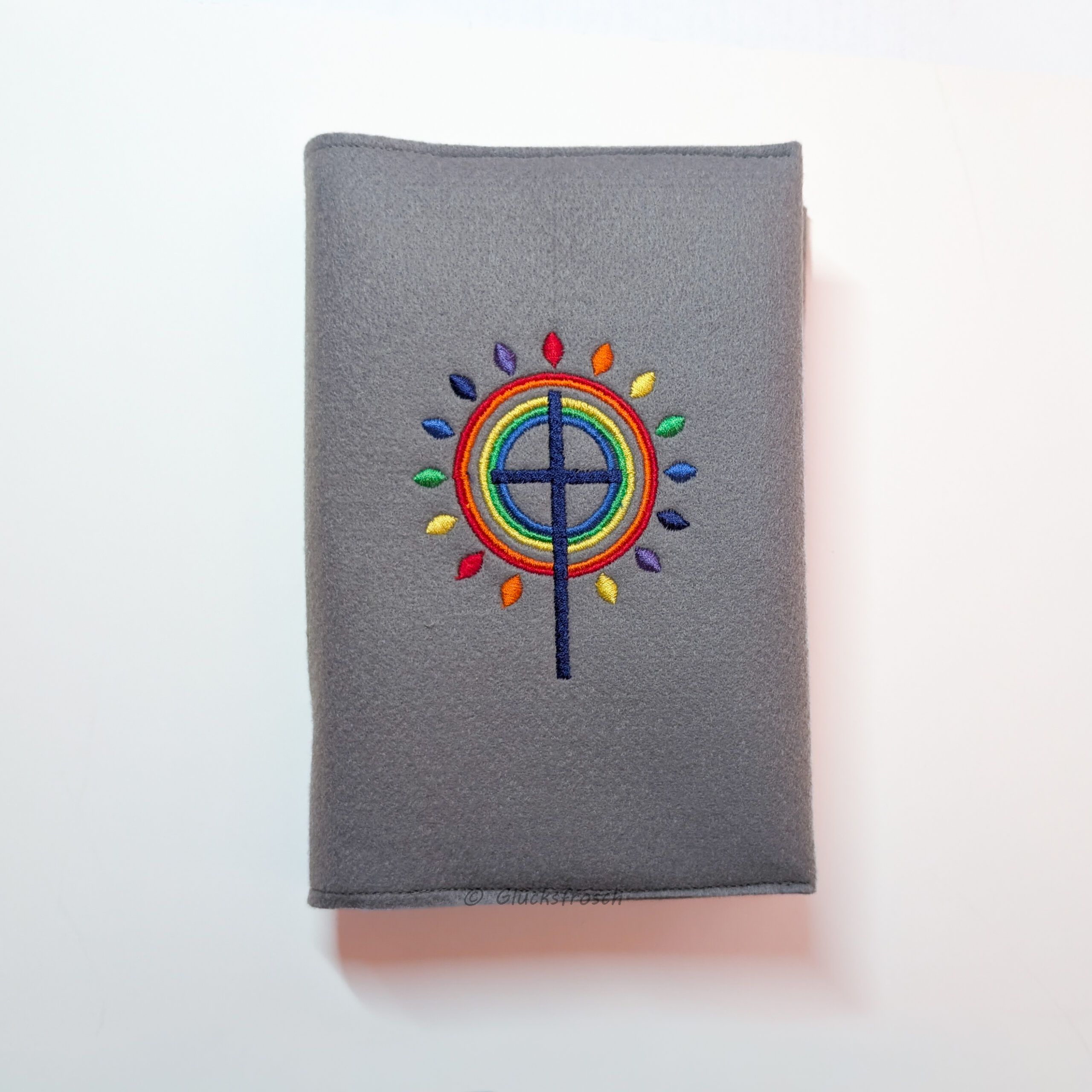 Gotteslobhülle, bunt, Regenbogenkreuz