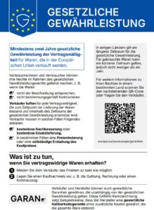 Gewährleistungs Label