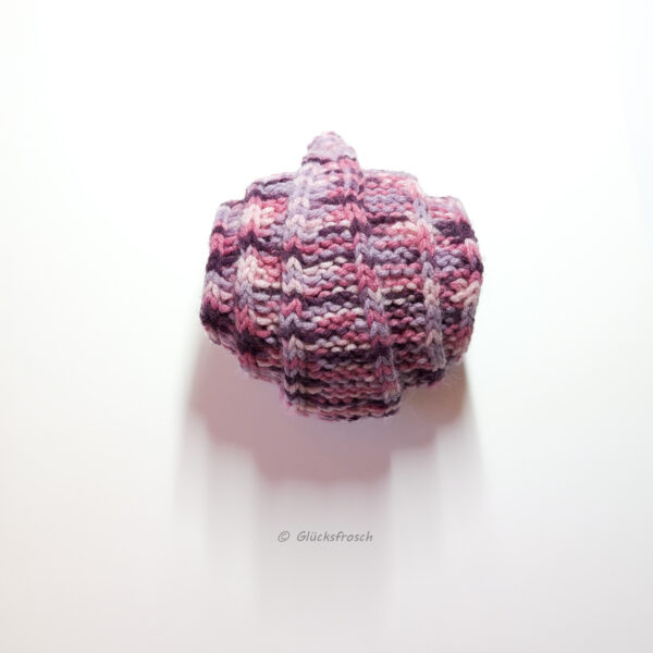 Rosa melierter Schal, modern, schlank, elegant, aus besonders weicher Wolle, handgestrickt