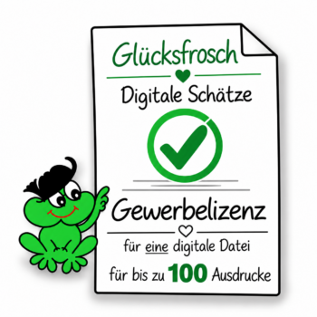 Gewerbelizenz 100 St. Gewerbelizenz für 100 Ausdrucke einer digitalen Datei